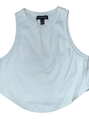 Essentials Women’s Light Blue Ribbed Crop Tank